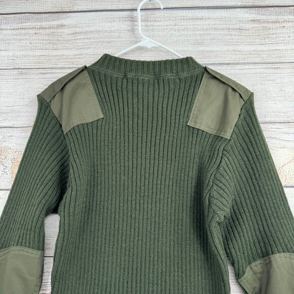 Defense Logistics Agency Rib Knit Wool Commnado Sweater Mens 46 Green NEW - Picture 4 of 13